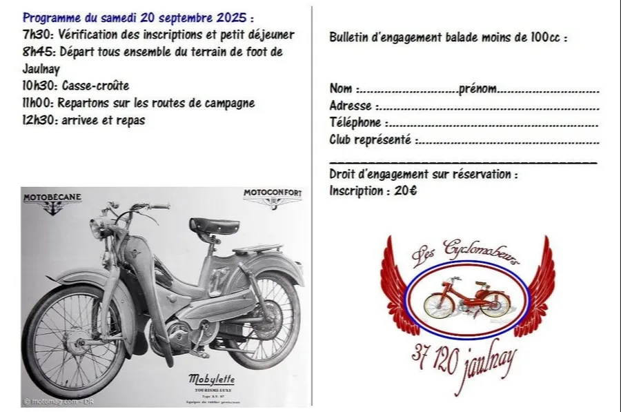 The Cyclomobeurs de Jaulnay moped ride, September 2025