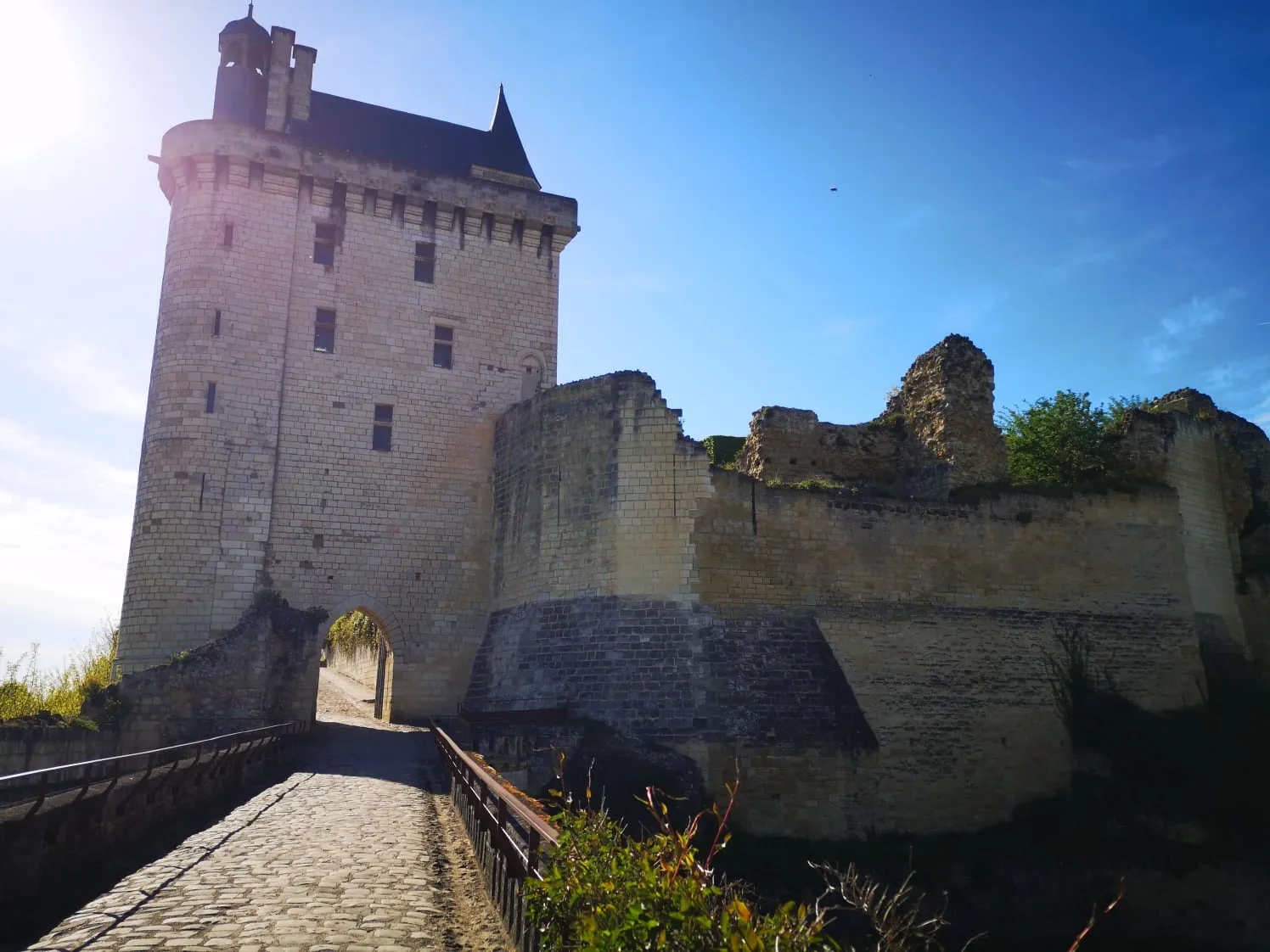 The royal fortress of Chinon overlooking the Vienne valley
